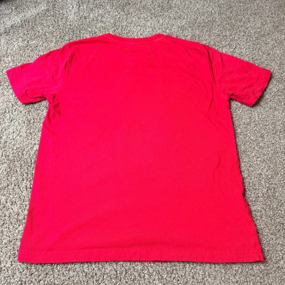 Preme Mens Red Voodoo Doll Chenille Patch Graphic T-Shirt Size Medium Streetwear